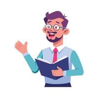 Instructor Reading Aloud with Emphasis vector