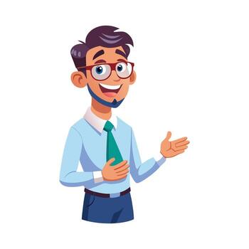 instructor atractivo estudiantes mientras explicando vector