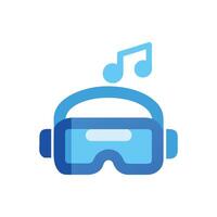 Dynamic Virtual Reality Music Graphic vector