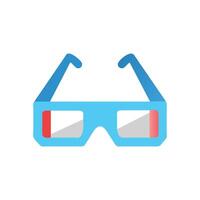Unique 3D Glasses Flat Icon vector