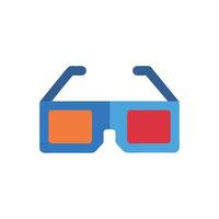 Creative 3D Glasses Icon Design vector