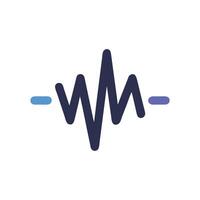 Creative Audio Waveform Icon Design vector