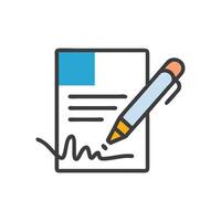 Autograph Signing Icon for Events vector