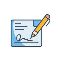 Modern Autograph Signing Icon for Events vector