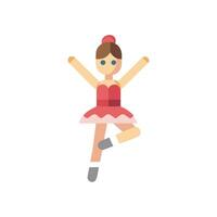 Ballet Dancer Icon for Performance vector