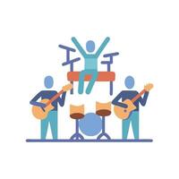 Creative Band Performance Icon Design vector