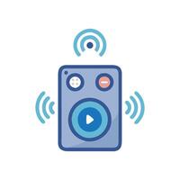 Modern Bluetooth Speaker Icon for Music vector