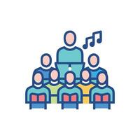 Stylish Choir Icon for Performers vector