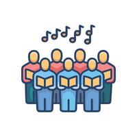 Creative Choir Icon Design vector