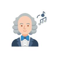 Classical Composer Icon for Music vector