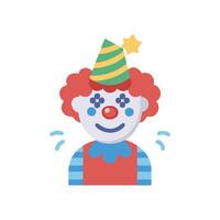 Stylish Clown Performance Icon vector