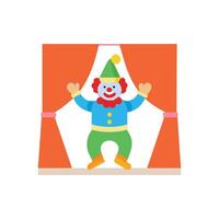Creative Clown Performance Icon Design vector