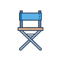 Directors Chair Icon for Filmmaking vector
