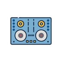 Stylish DJ Mixer Icon vector