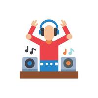 Modern DJ Performance Icon for Parties vector