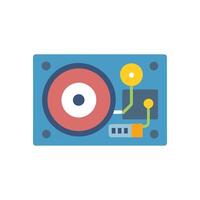 Stylish DJ Turntable Setup Icon vector