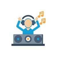 DJ Performance Icon for Events vector