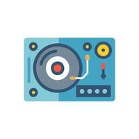 DJ Turntable Setup Icon for Mixing vector