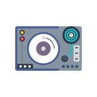 Creative DJ Turntable Setup Icon Design vector