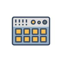 Drum Machine Icon for Production vector