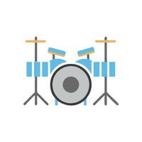 Modern Drum Set Icon for Music vector