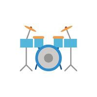Stylish Drum Set Icon for Events vector
