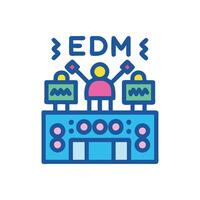 Stylish EDM Festival Icon vector