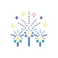 Modern Fireworks Display Icon for Events vector