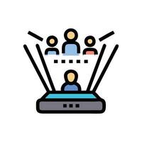 Modern Hologram Concert Icon for Innovation vector