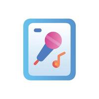 Dynamic Karaoke App Icon Design vector