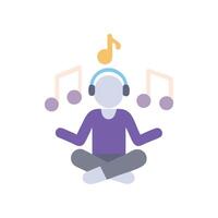 Stylish Meditation Music Illustration vector