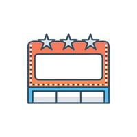 Dynamic Movie Marquee Icon for Events vector
