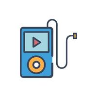 Music Player Icon for Audio Files vector