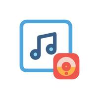 Mobile App Icon for Music Lovers vector