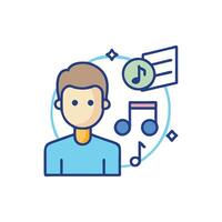 Icon for Musical Composers and Creators vector