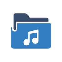 Music Folder Icon for Organizing Files vector
