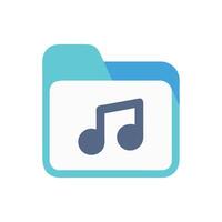 Folder Icon for Music File Management vector