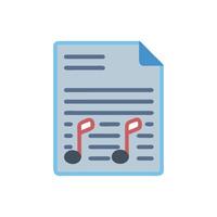 Music Notes Sheet Icon for Composers vector