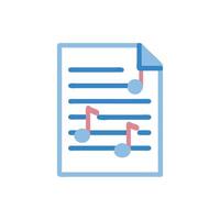 Icon for Composing Music Notes Sheets vector