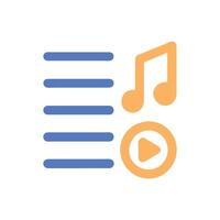 Playlist Icon for Organizing Music vector