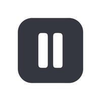 Pause Button Icon for Music vector