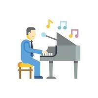 SVG Icon for Pianists in Performance vector