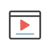 Play Button Icon for Music Playback vector
