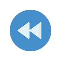 Rewind Button Icon for Music Playback vector