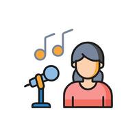 Singing Audition Icon for Competitions vector