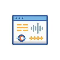 Icon for Audio Editing Applications vector