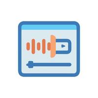 Sound Editing Software Icon for Creators vector