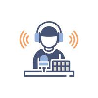 Icon for Engineers in Sound Production vector