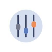 Treble Control Icon for Sound Tuning vector