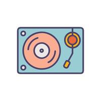 Turntable Icon for DJ Mixers vector